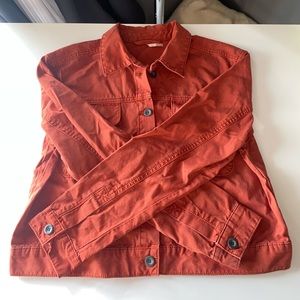 Orange jean jacket